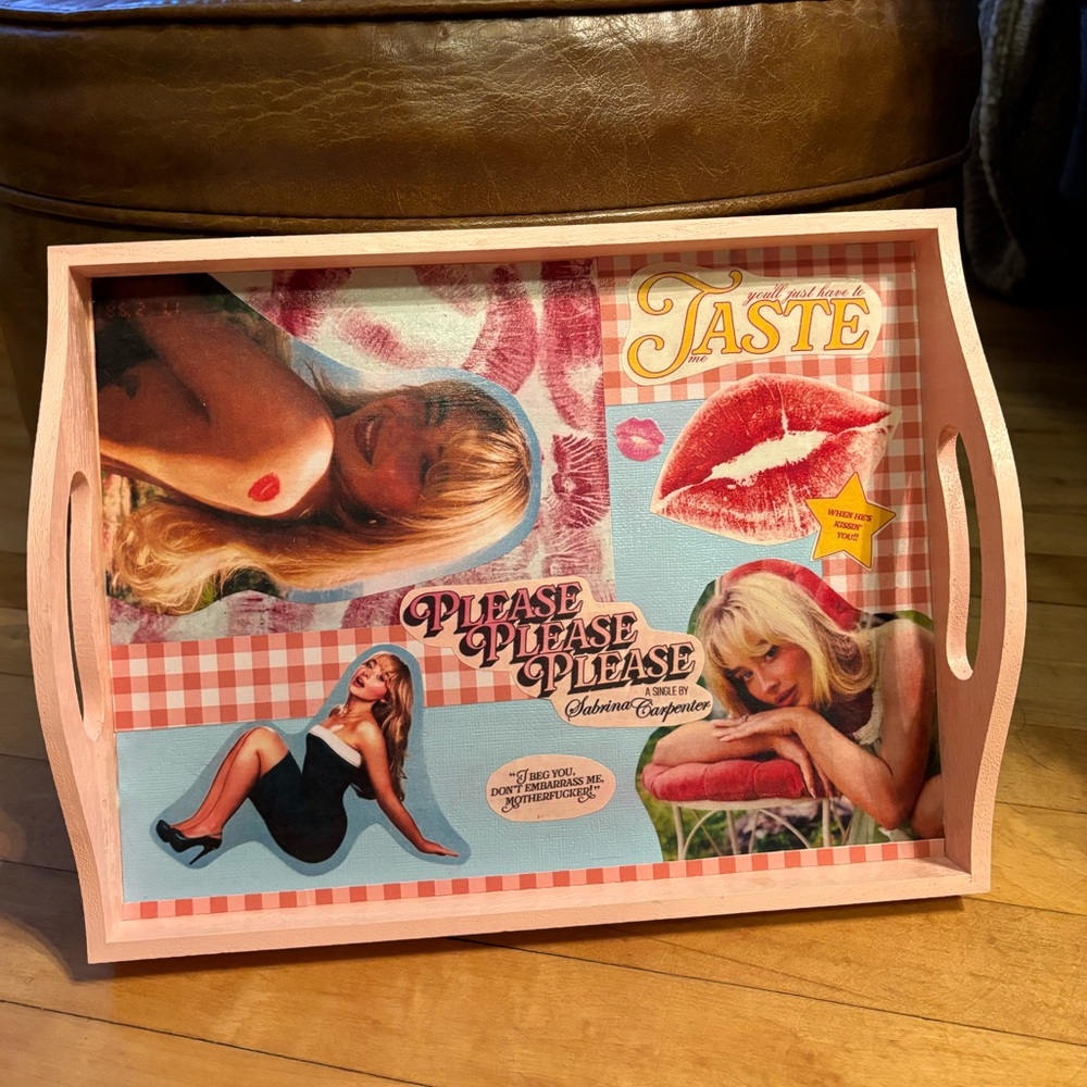 Sabrina Carpenter pink tray